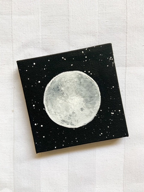Mini Canvas : Talking to the Moon