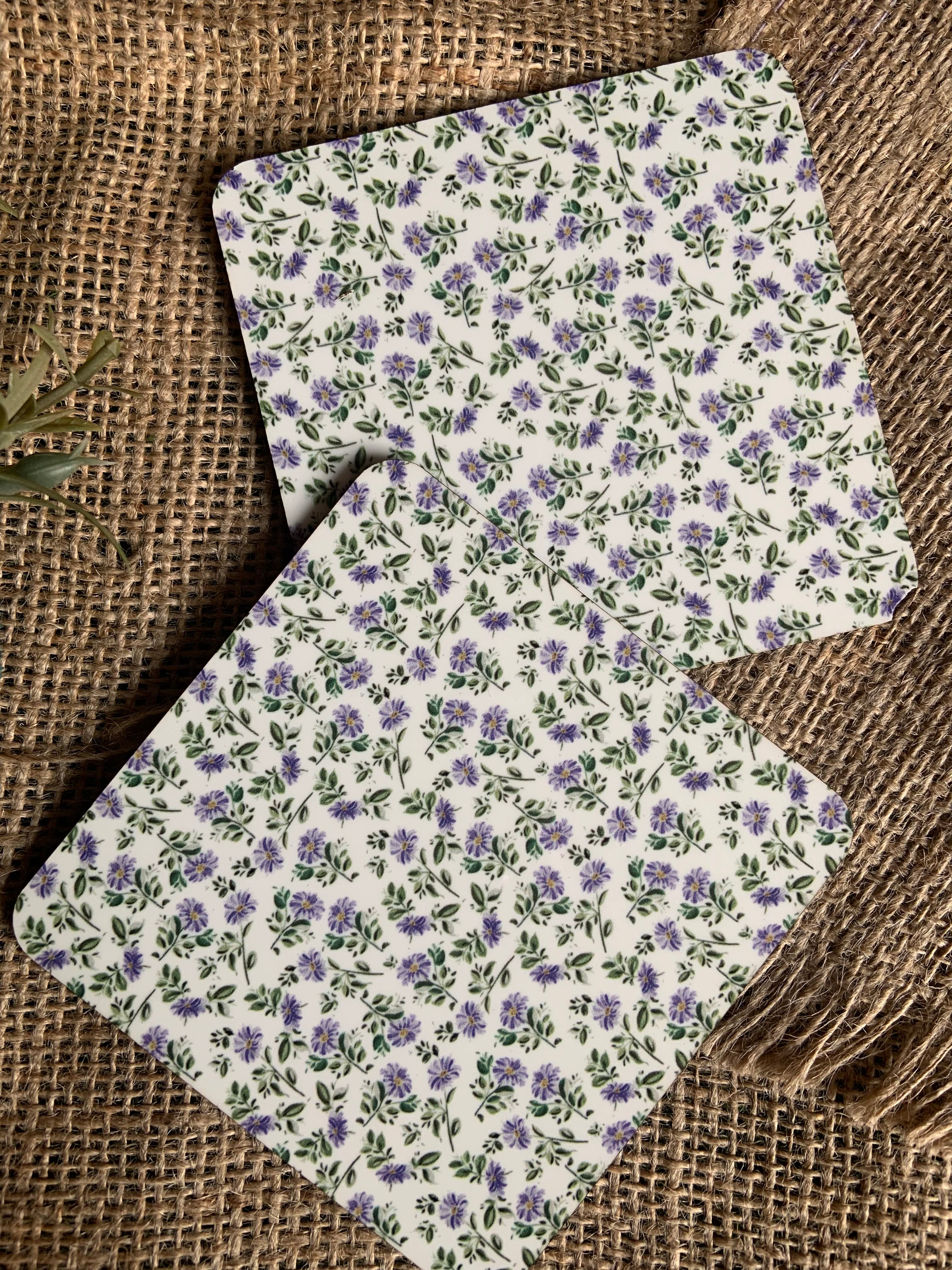Coasters: Green Floral (Set of 2)