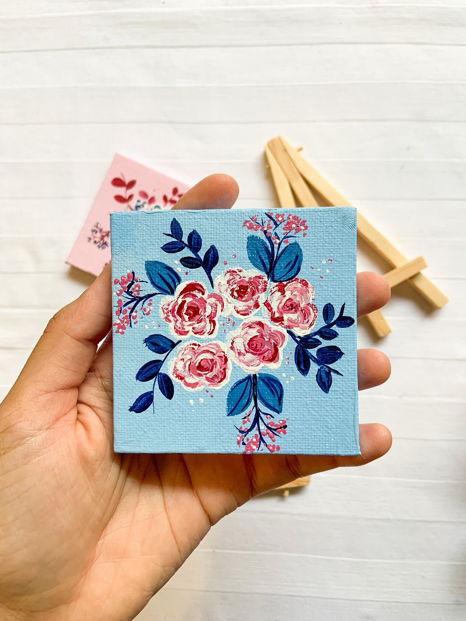 Mini Canvas : Pastel Blooms (Set of 2)