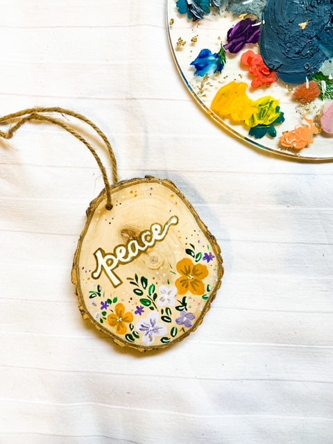 Wooden Ornament/Hanging: Peace