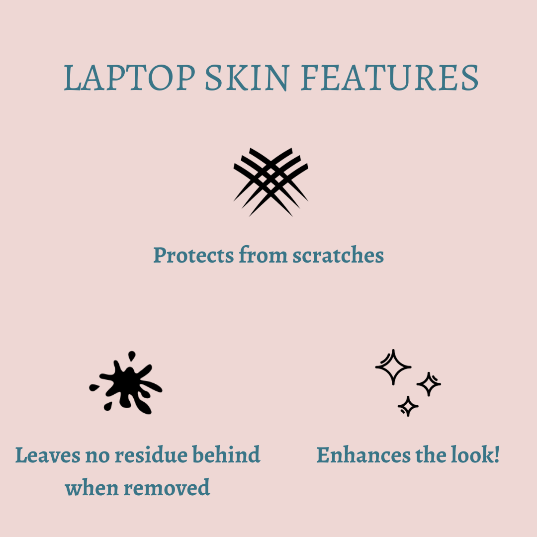 Laptop Skin - Pink floral