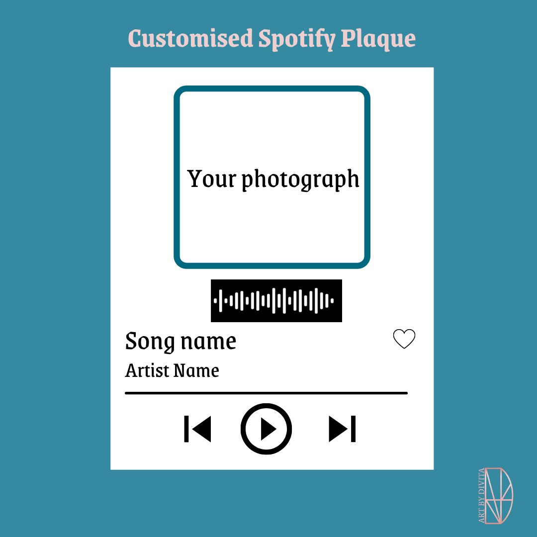(Photograph) Customised Spotify Plaque/Transparent Plaque