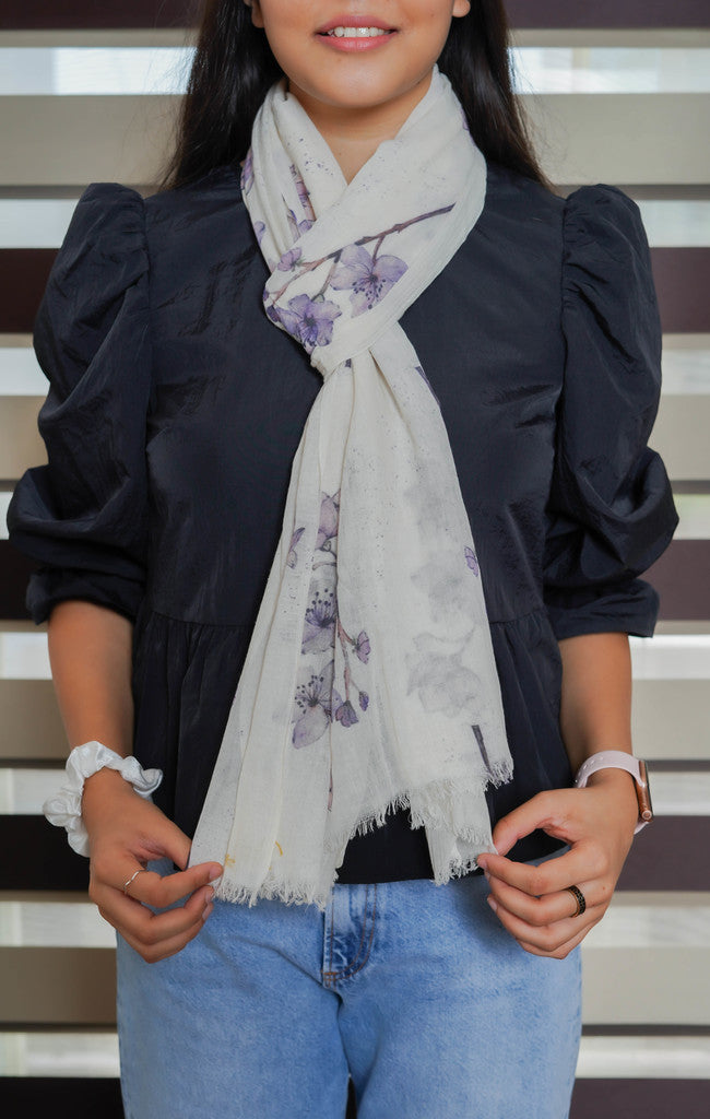 Scarf : Lilac Floral